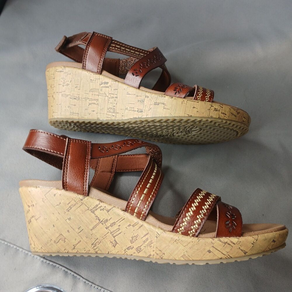 Skechers Cali Delicate Glow Sandal Womans Size 6 Womens Brown Luxe Foam - Picture 12 of 16